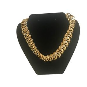 Vintage 90’s Gold tone necklace. Art Deco